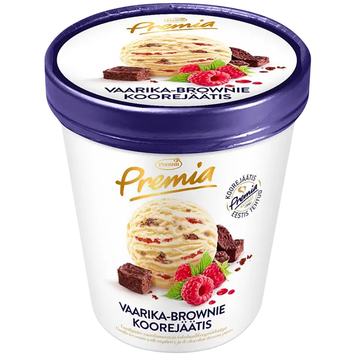 Premia Vaarika-brownie jäätis 500 ml