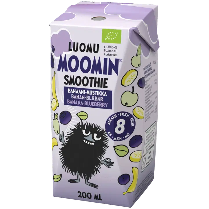 Moomin Muumi mahe banaani-mustika smuuti 200ml