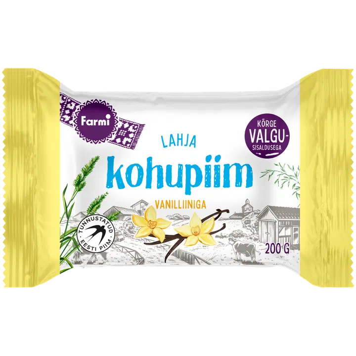 Farmi Lahja kohupiim vanilliiniga, 200 g