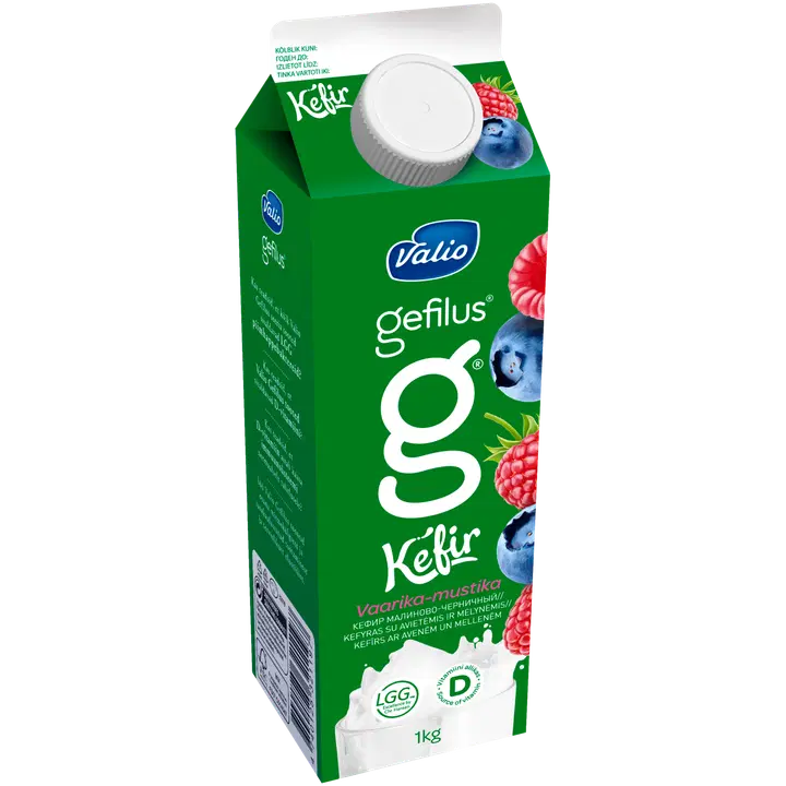 Valio Gefilus keefir vaarika-mustika 1kg