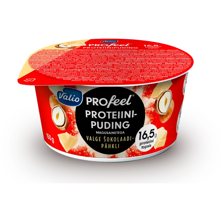 Valio Profeel proteiinipuding valge shokolaadi-pähklimaitseline, 150g