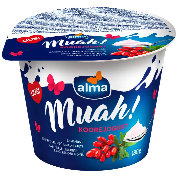 Alma Muah barbarissimaitseline koorejogurt, 180g
