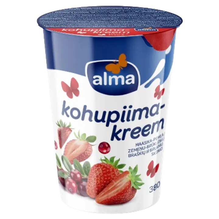 Alma maasika-pohla kohupiimakreem, 380 g