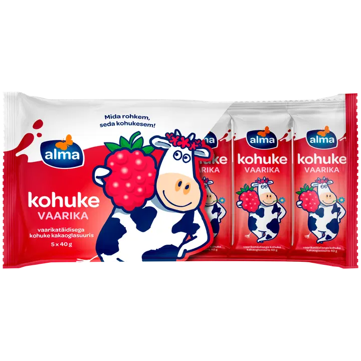 Alma kohuke vaarika kakaoglasuuris 5x40g