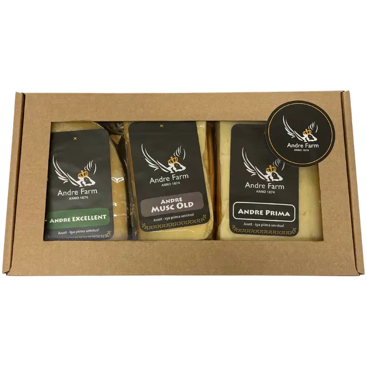 Andre Farm juustu kinkekarp Trio, 750 g