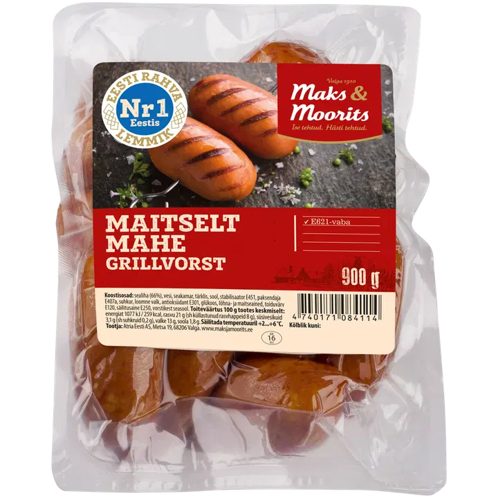 Maks & Moorits Maitselt Mahe Grillvorst 900 G