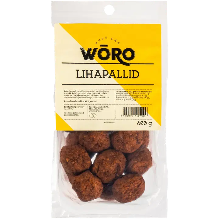 Wõro Lihapallid 600 G
