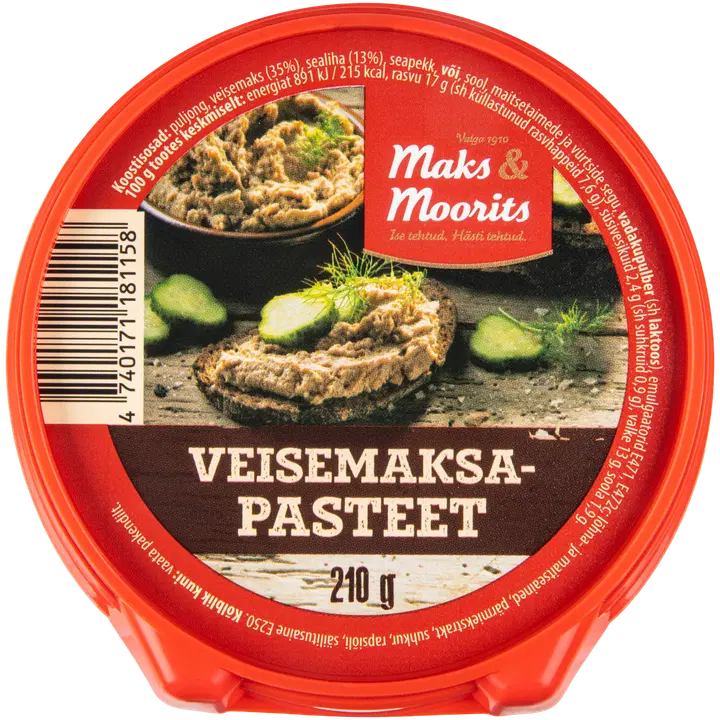 Maks & Moorits Veisemaksapasteet 210G