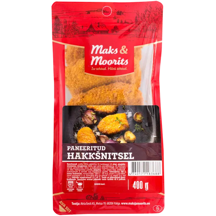 Maks & Moorits Hakkšnitsel, Paneeritud 400 G