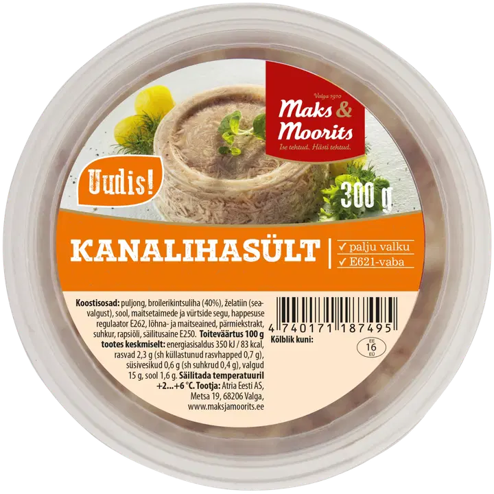 Maks & Moorits Kanalihasült 300 G