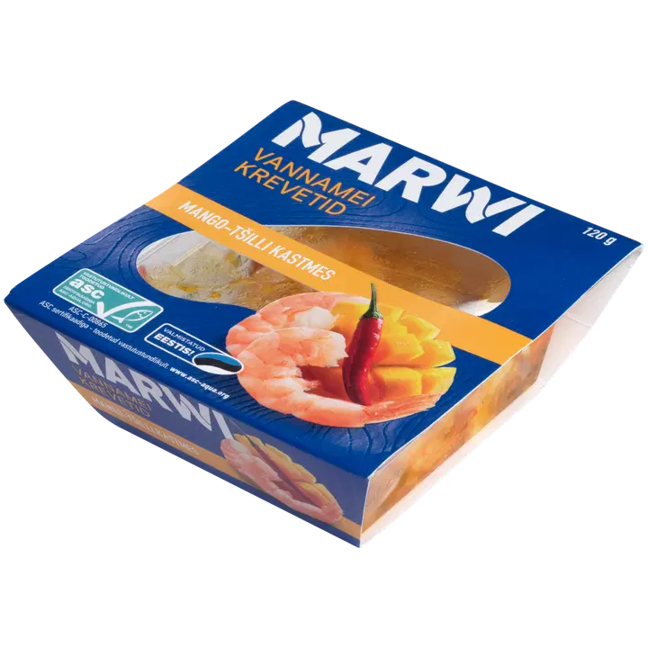 Marwi Tiigerkrevetid Mango-Tšilli Kast.  120G