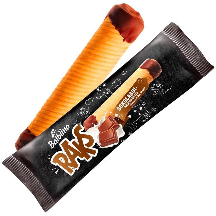 Raks Šokolaadi-koorejäätis Vahvlitorus 110ml/68 g