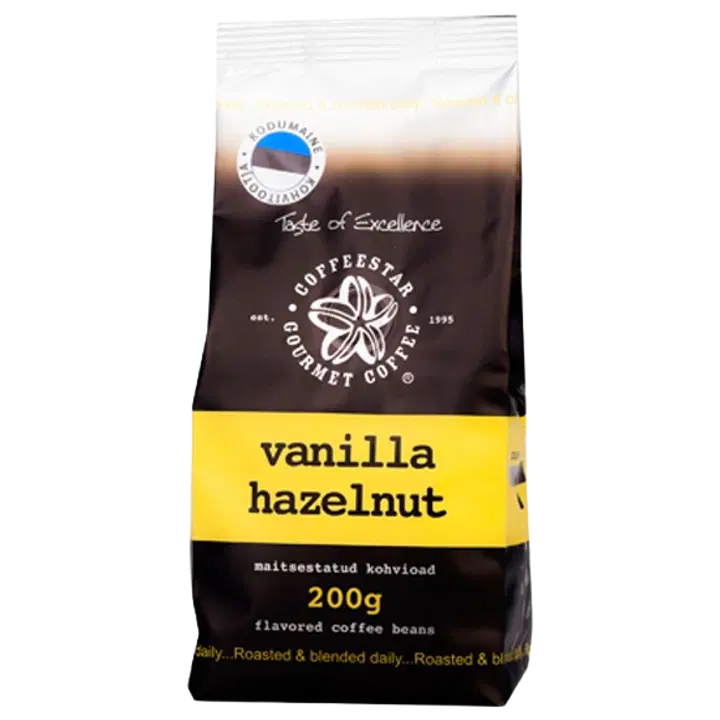 Coffeestar maitsestatud kohvioad vanilje, pähklimaitselised 200 g