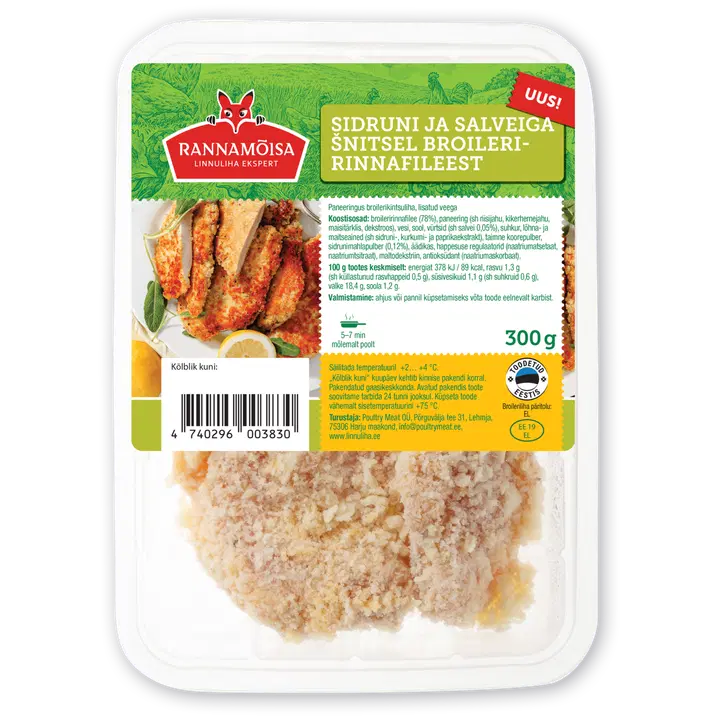 Rannamõisa Sidrun-Salvei Broileririnnafilee 300G