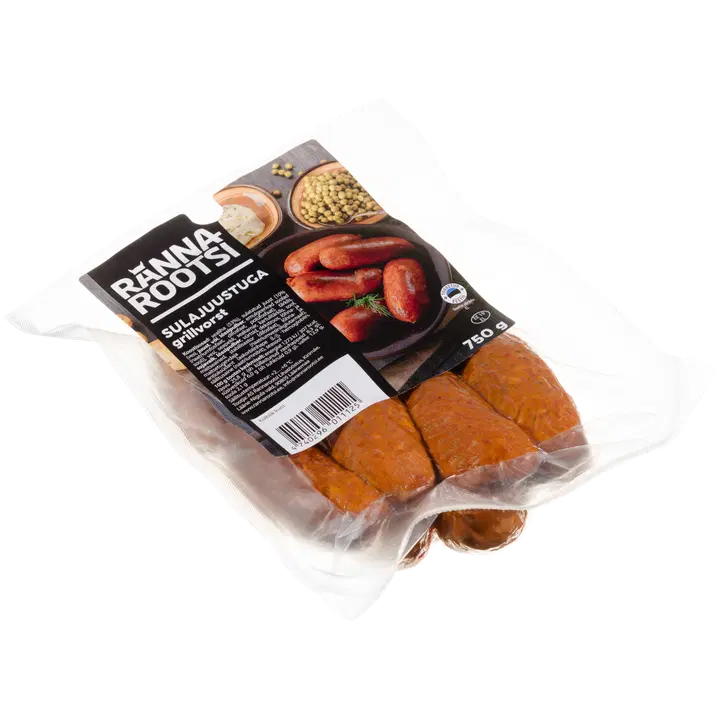Rannarootsi Sulajuustuga grillvorst 750g