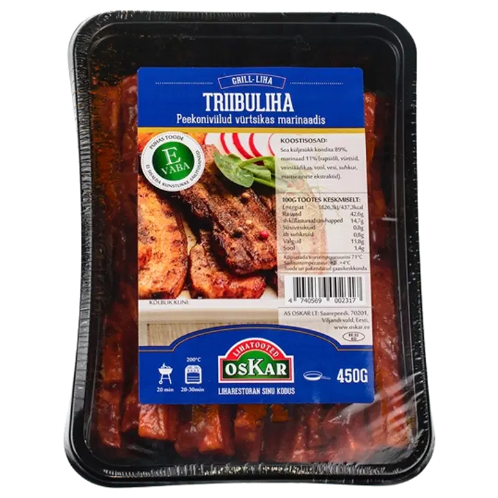 Oskar Triibuliha Grillmarinaadis E- Vaba 450G