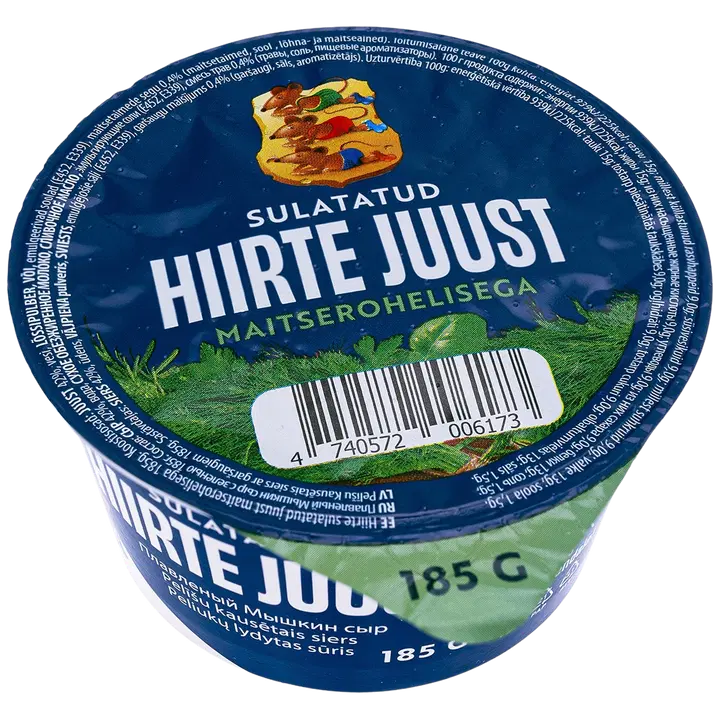 Hiirte Sulatatud Juust maitserohelisega 185g