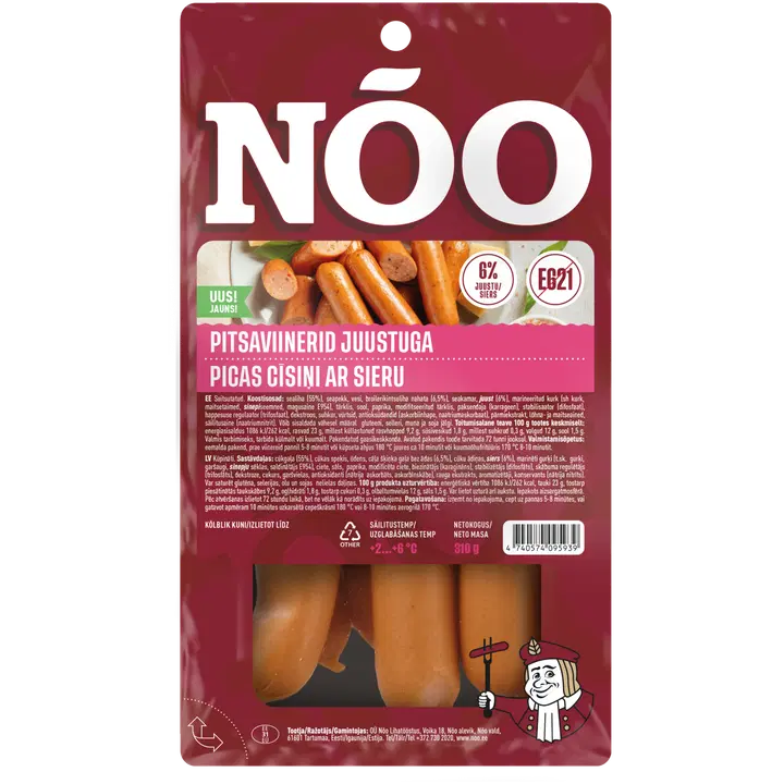 Nõo Pitsamaitselised viinerid 310 g