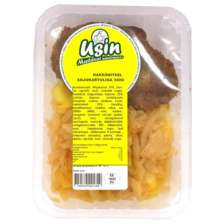 USIN Hakkšnitsel ahjukartuliga 390 g