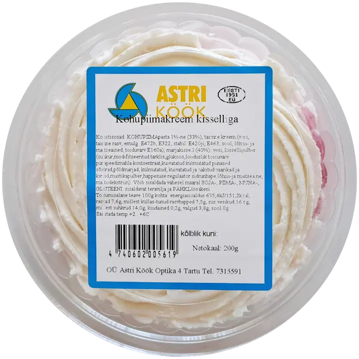 Astri Köök Kohupiimakreem Kisselliga 200 G