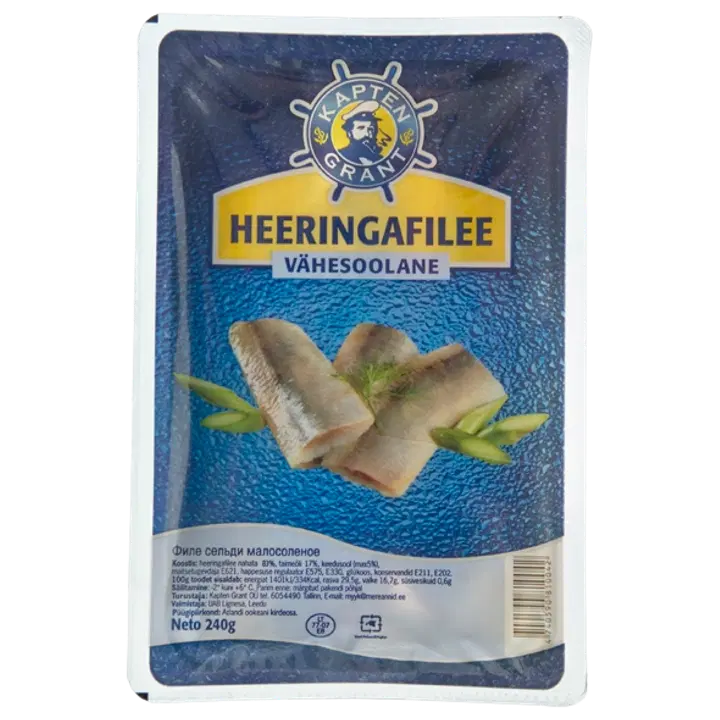 Kapten Grant Heeringafilee Vähesoolane 240 G