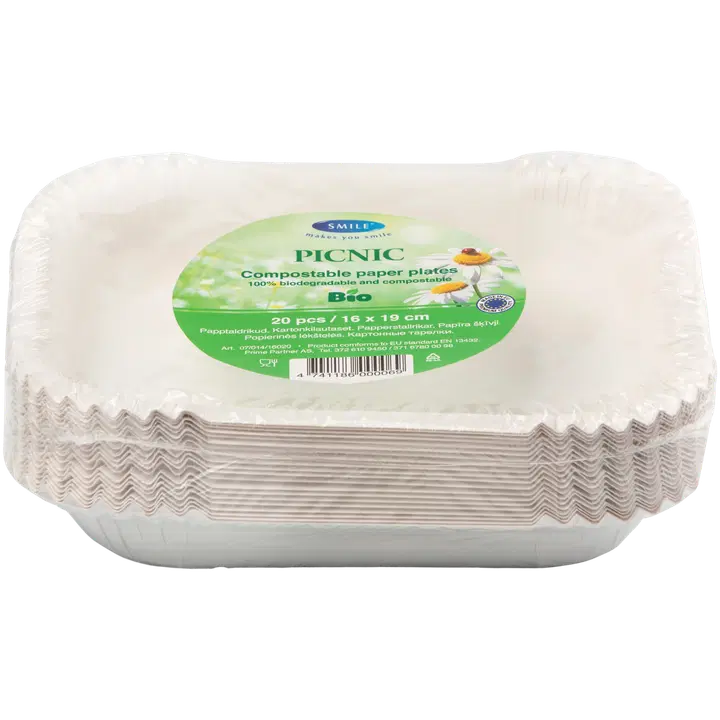 Smile grilltaldrikud Picnic 16x19cm 20tk