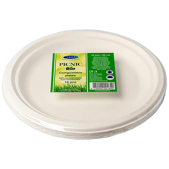 Smile taldrikud Picnic suhkruroost 22cm 10tk