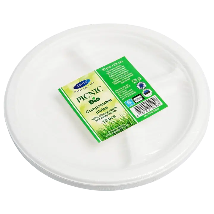 Smile taldrikud Picnic suhkruroost 3-osa 23cm 10tk