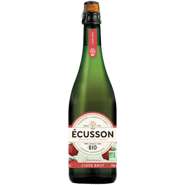 Ecusson Bio Brut siider 5%vol 750 ml