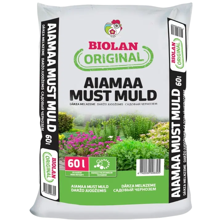 Biolan Aiamaa Must muld 60 l