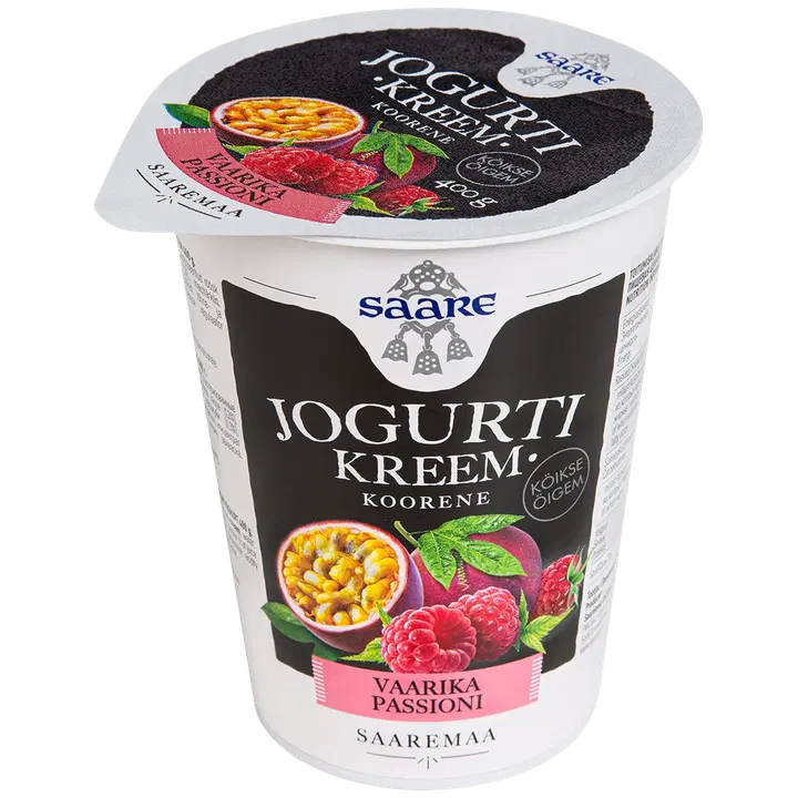 Saare vaarika-passioni jogurtikreem 400g