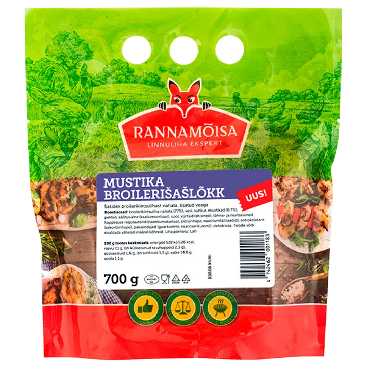 Rannamõisa Mustika broilerišašlõkk 700g