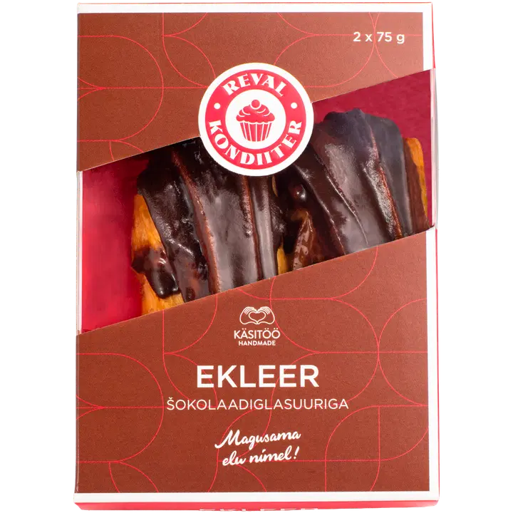 Reval Kondiiter Šokolaadiglasuuriga ekleer 2tk 150 g