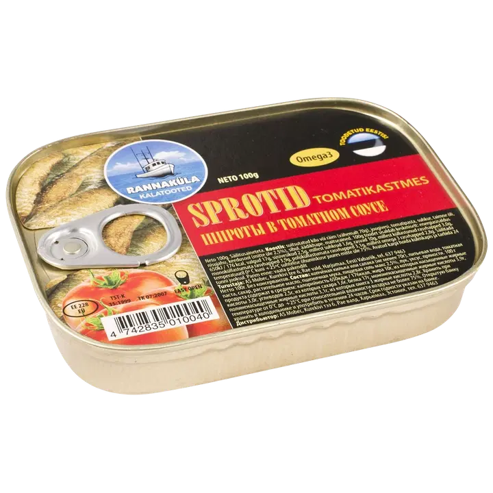 Rannaküla sprotid tomatikastmes 100 g