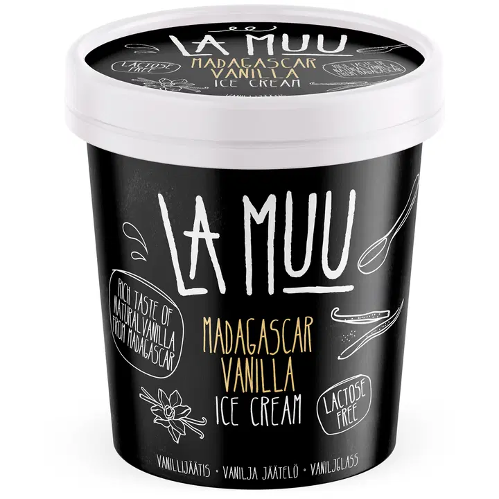 La Muu Madagaskari vanilliga jäätis laktoosivaba 250 g / 500 ml