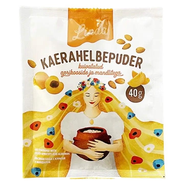 Linda kaerahelbepuder aprikooside ja mandlitega 40g