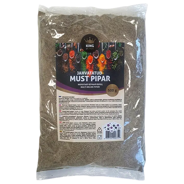 King of Spices Jahvatatud must pipar 500 g