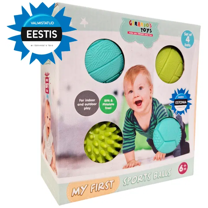 Gerardo's Toys beebi spordipallid 4 tk