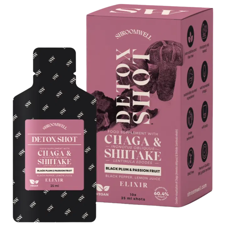 Shroomwell Detox Elixir SHOT Must ploom & Granadill (25ml x 10tk)