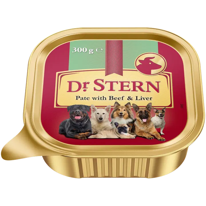 Dr.Stern veiseliha ja makapasteet koertele 300g alu cup