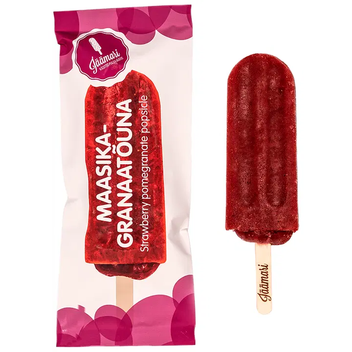 Jäämari Maasika-Granaatõuna pulgajäätis 80 g