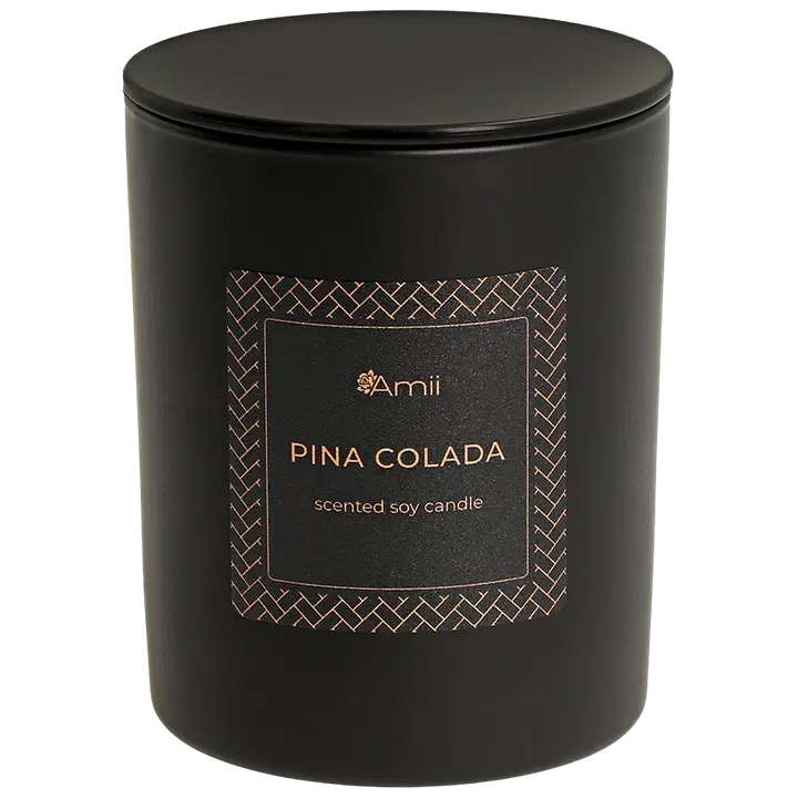 Amii lõhnaküünal must Pina Colada 145g