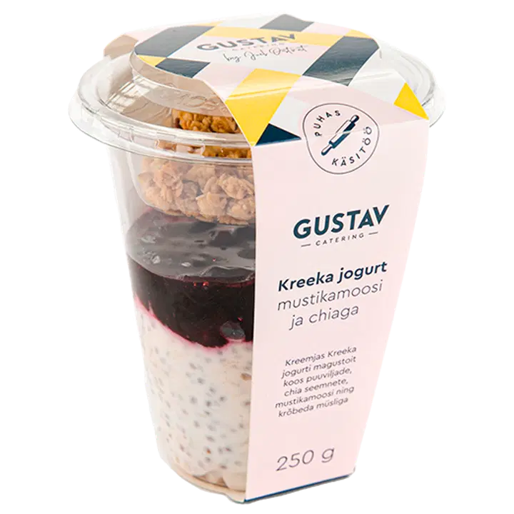 Maitseelamused Kreeka Jogurt Mustikamoosi Ja Chiaga 250