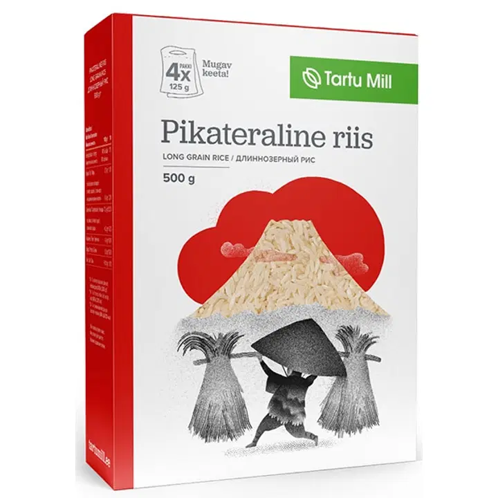 Tartu Mill pikateraline riis 4 x 125 g