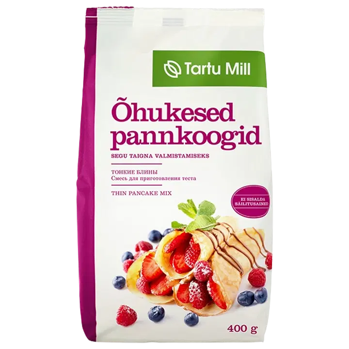 Tartu Mill õhukese pannkoogitaigna jahusegu 400 g