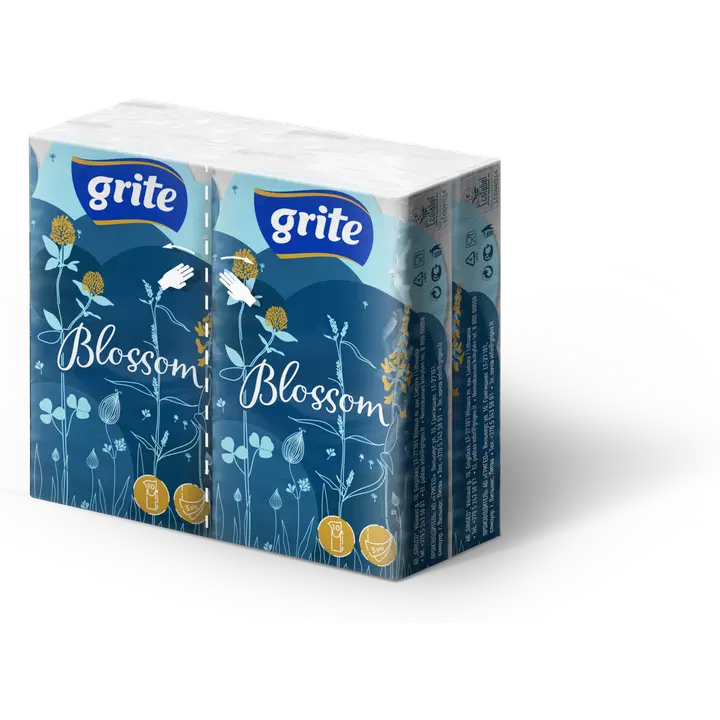 Taskurätt Grite Blossom 3-kihiline 10 lehte 1tk