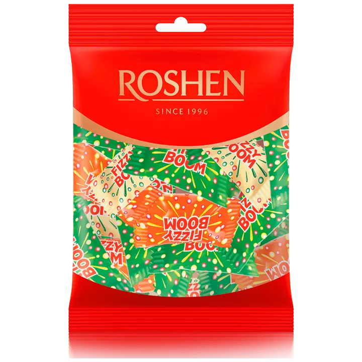 Roshen karamellid täidisega Fizzy Boom 102g