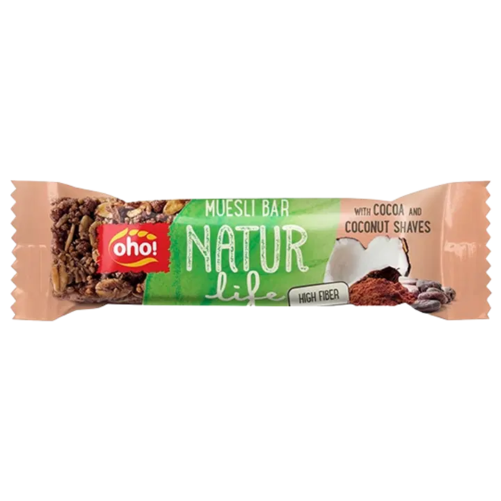 Müslibatoon kakao ja kookospähkli laastudega 30 g