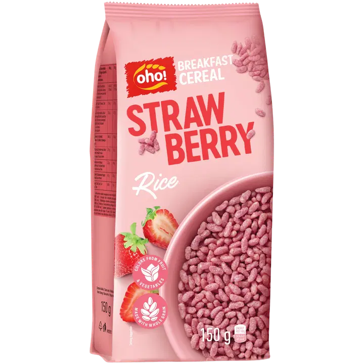 Oho maasikamaitselised riisihelbed 150g