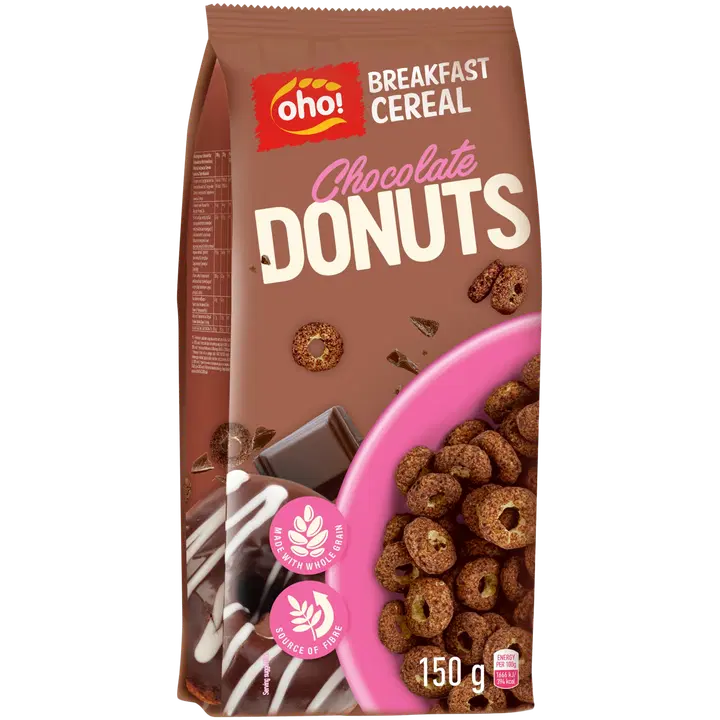 Oho hommikusöök Chocolate Donuts 150g